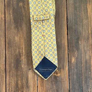 Ermenegildo Zegna Yellow Patterned Tie